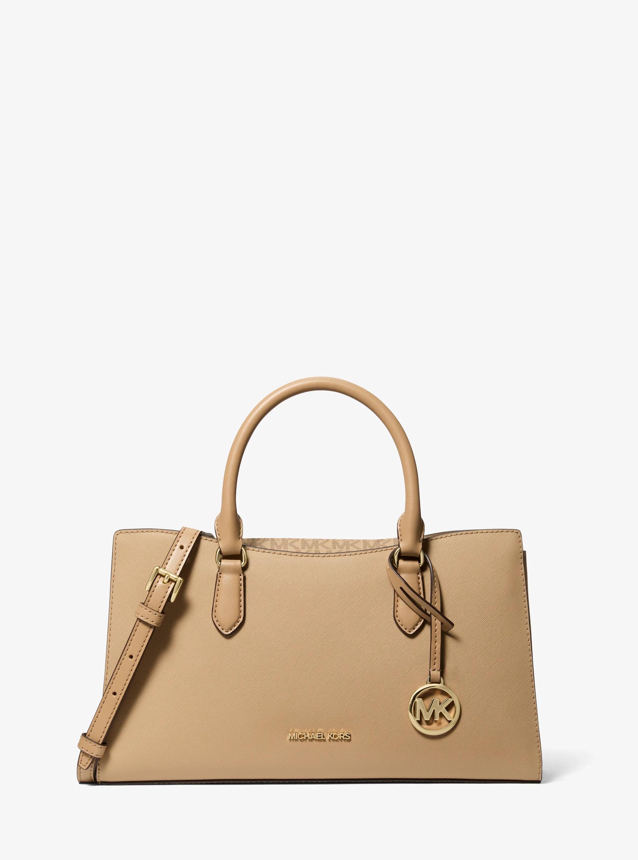 Bolso satchel Arden mediano con cremallera superior in CAMEL | Michael Kors