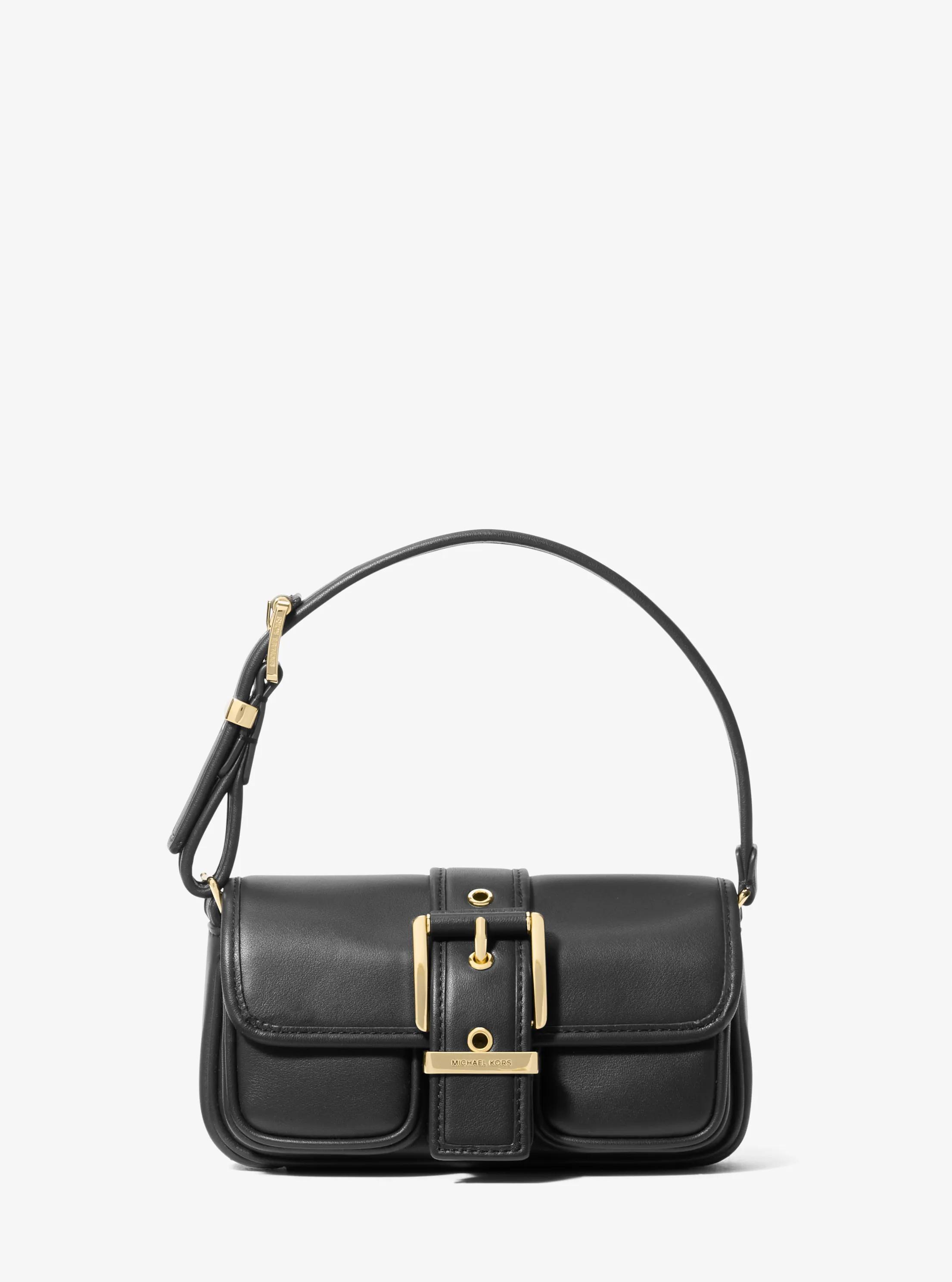Colby Extra-Small Leather Shoulder Bag in BLACK | Michael Kors