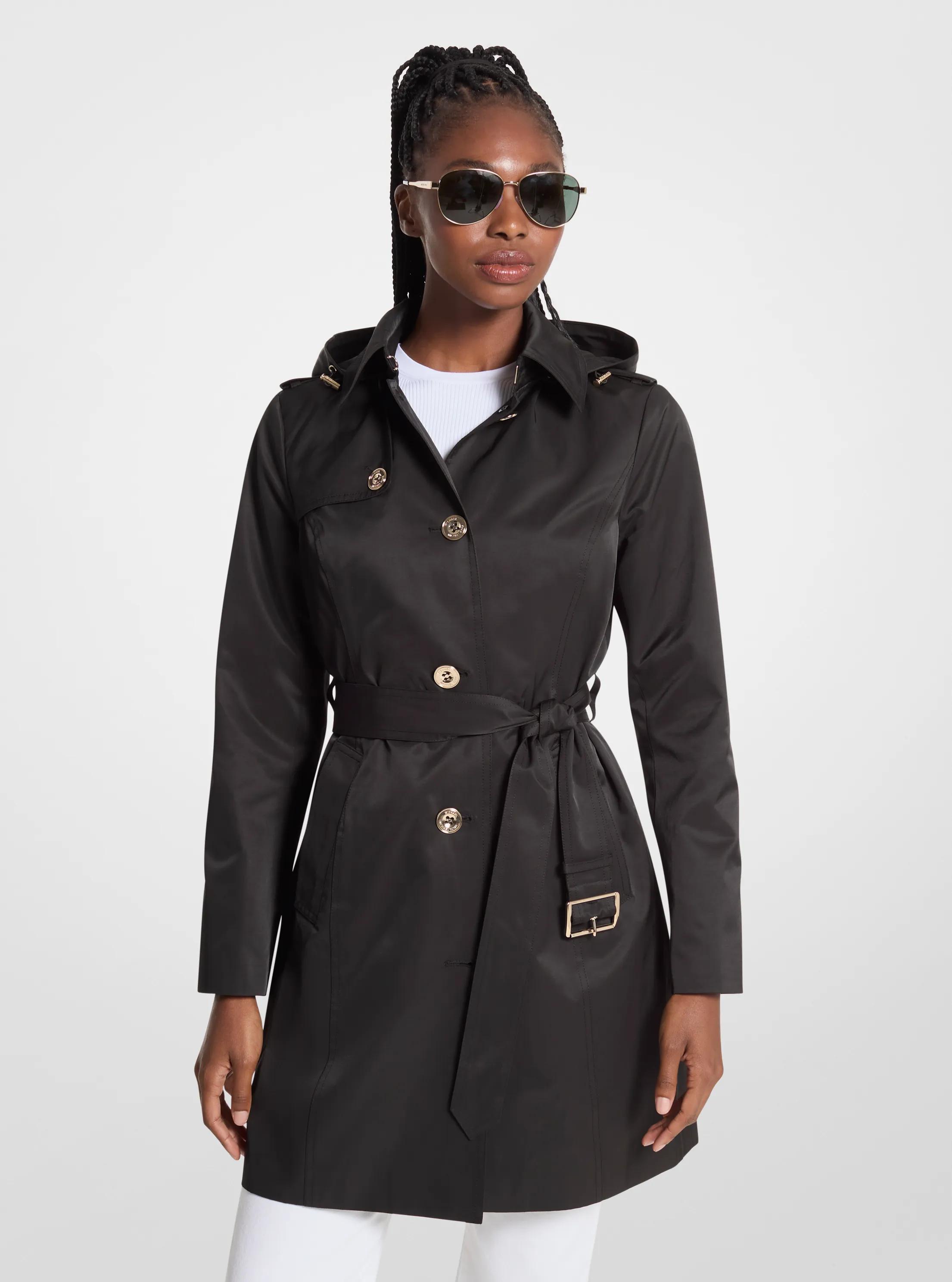 Trenchcoat aus Baumwollmischgewebe in SCHWARZ | Michael Kors