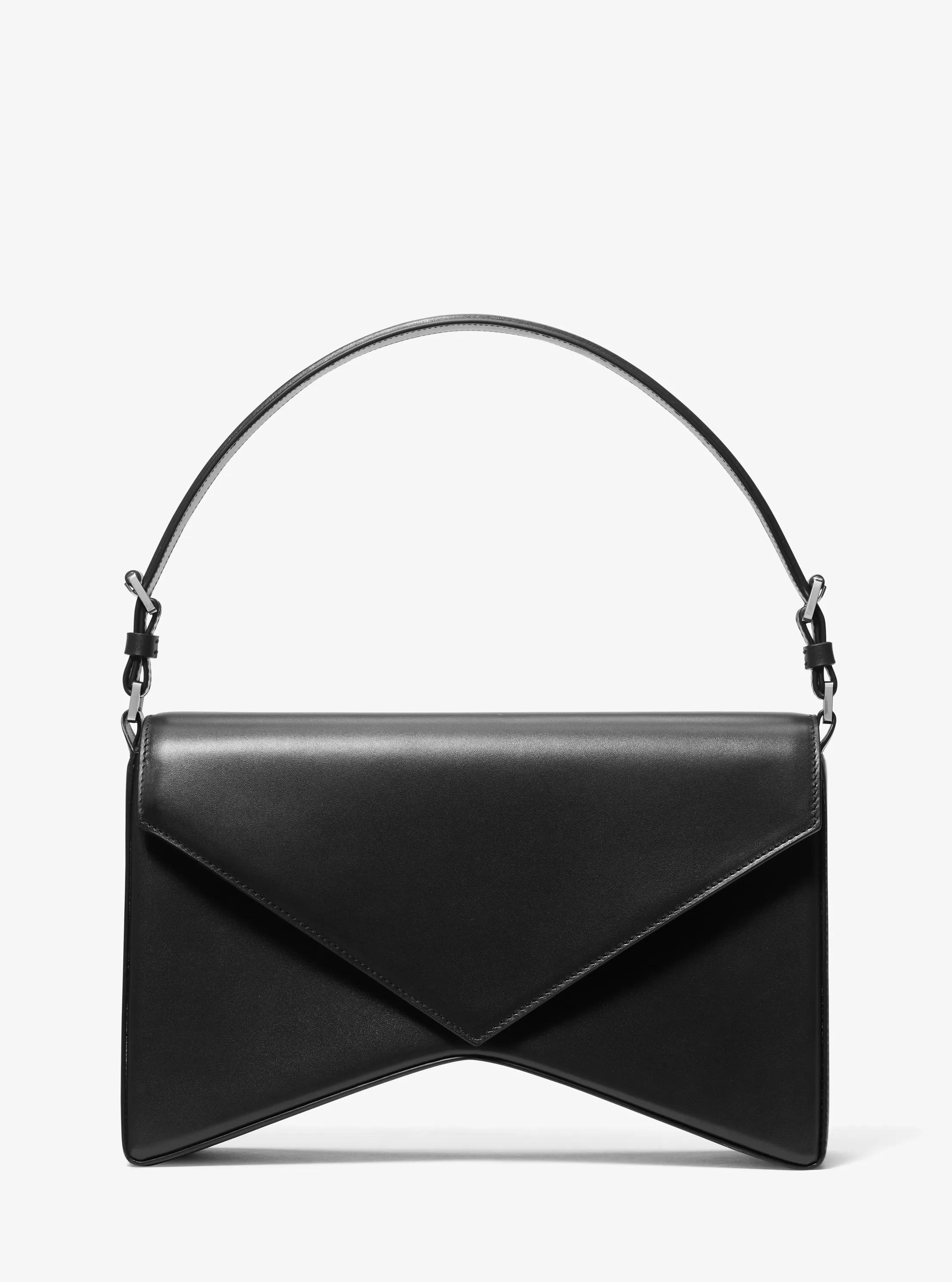 Manhatta Large Leather Bag in BLACK | Michael Kors