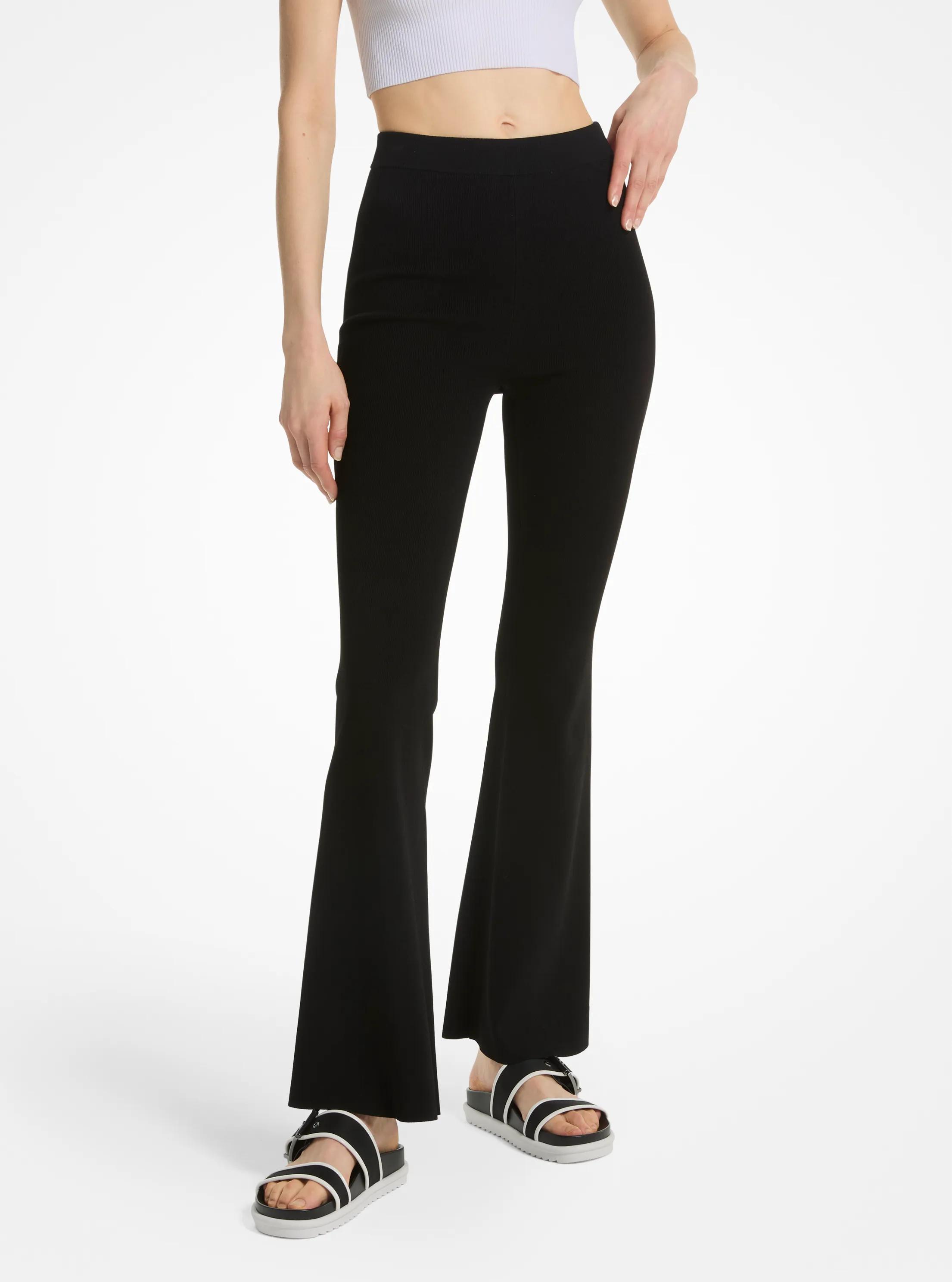 MK Legging évasé en tricot extensible - Noir - Michael Kors