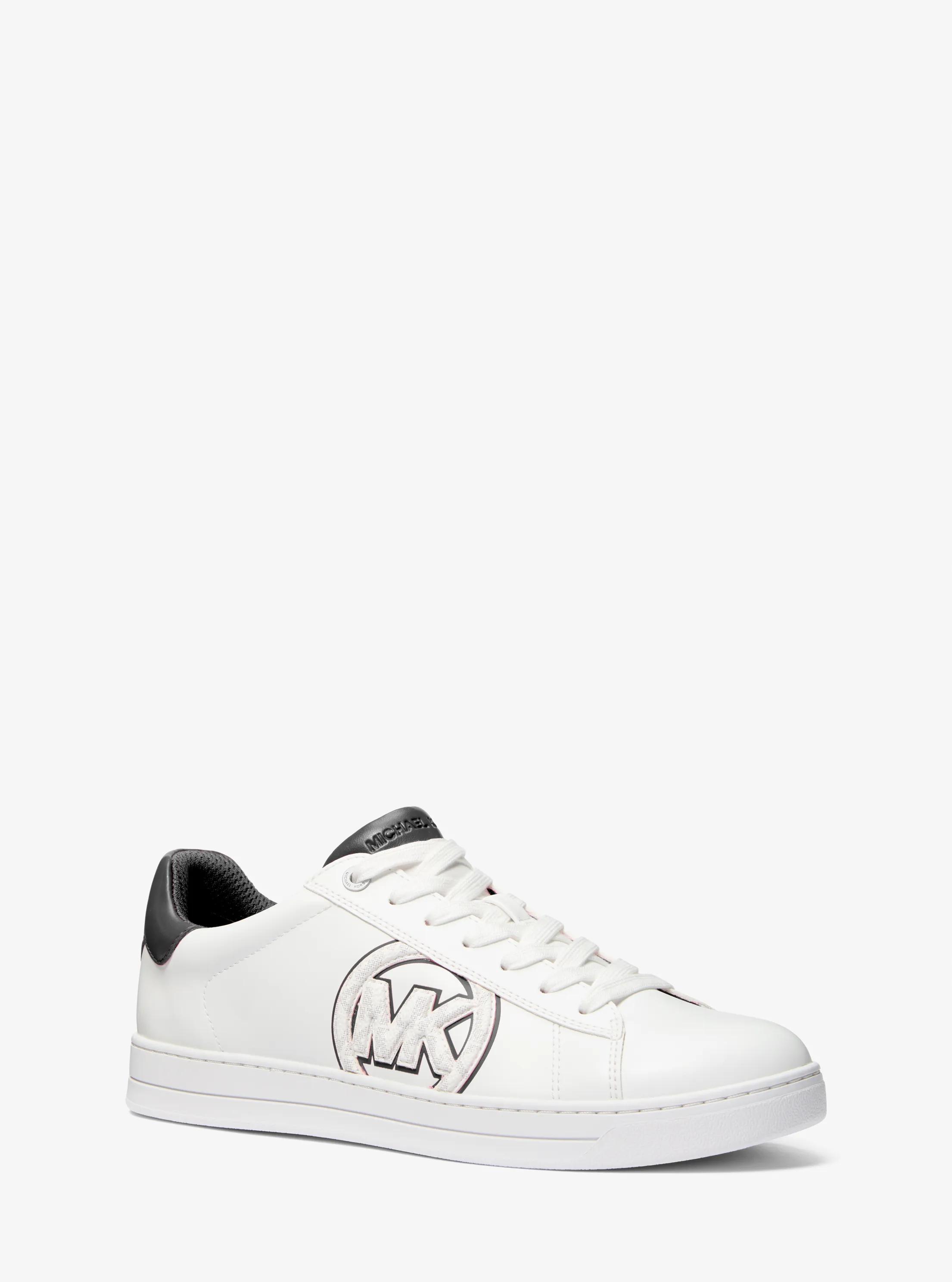 Jacob Logo Embellished Lace-Up Sneaker in BLACK | Michael Kors