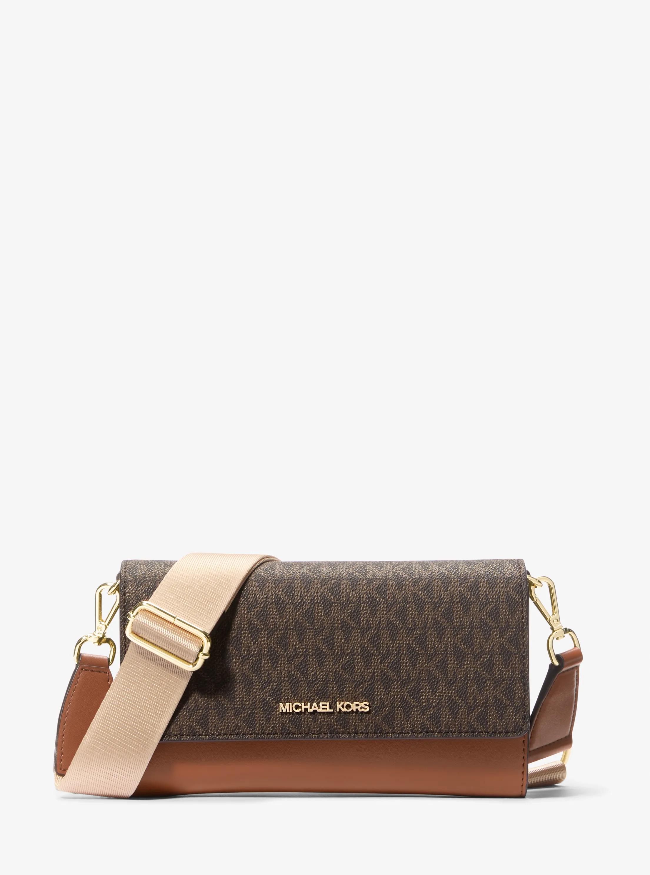 Jet Set Large Smartphone Convertible Crossbody Bag in BROWN | Michael Kors