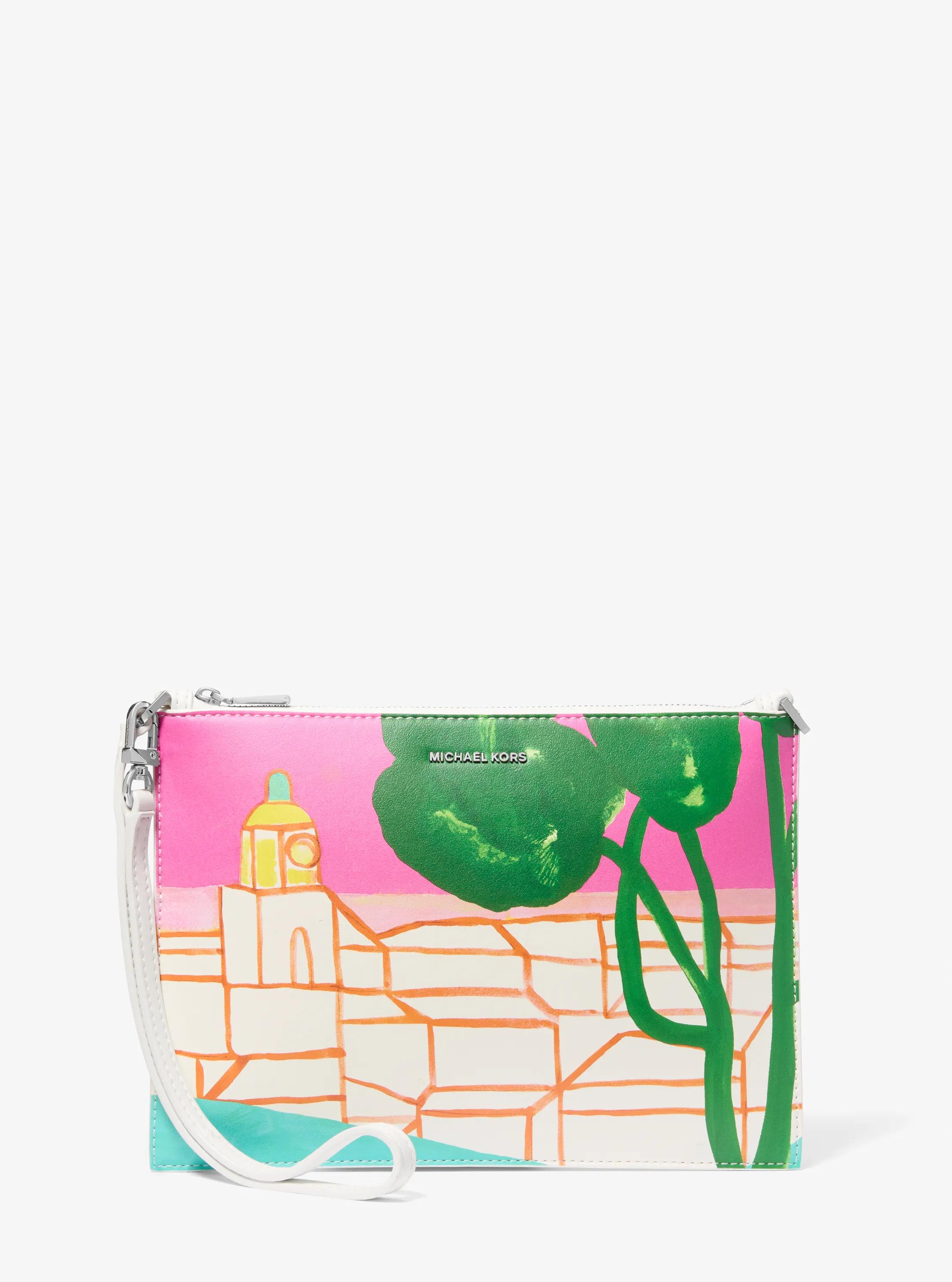 MK Très grande pochette à sangle Jet Set Michael Kors X Christina Zimpel - Rose - Michael Kors