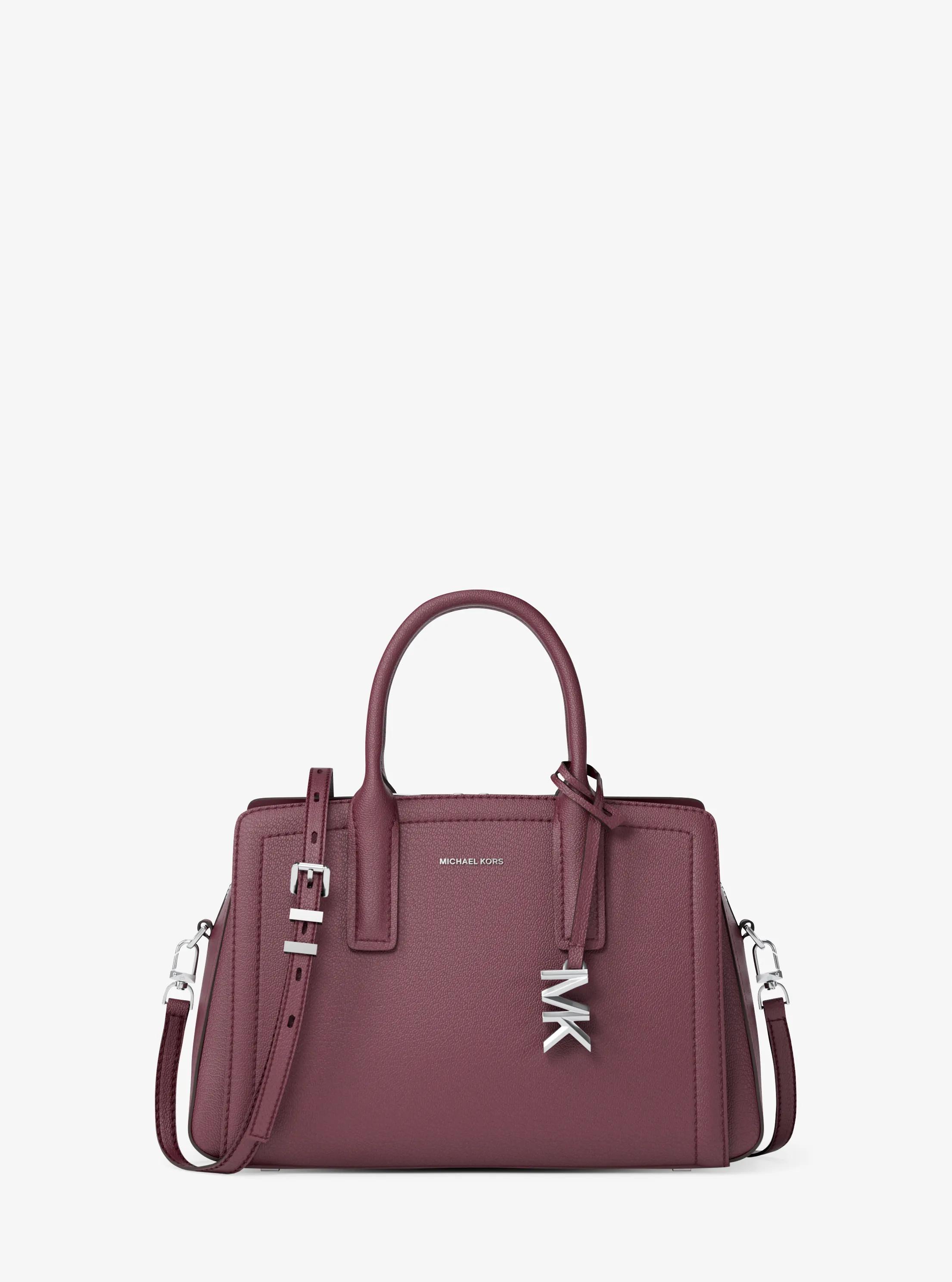 Laila Small Leather Satchel in OXBLOOD | Michael Kors