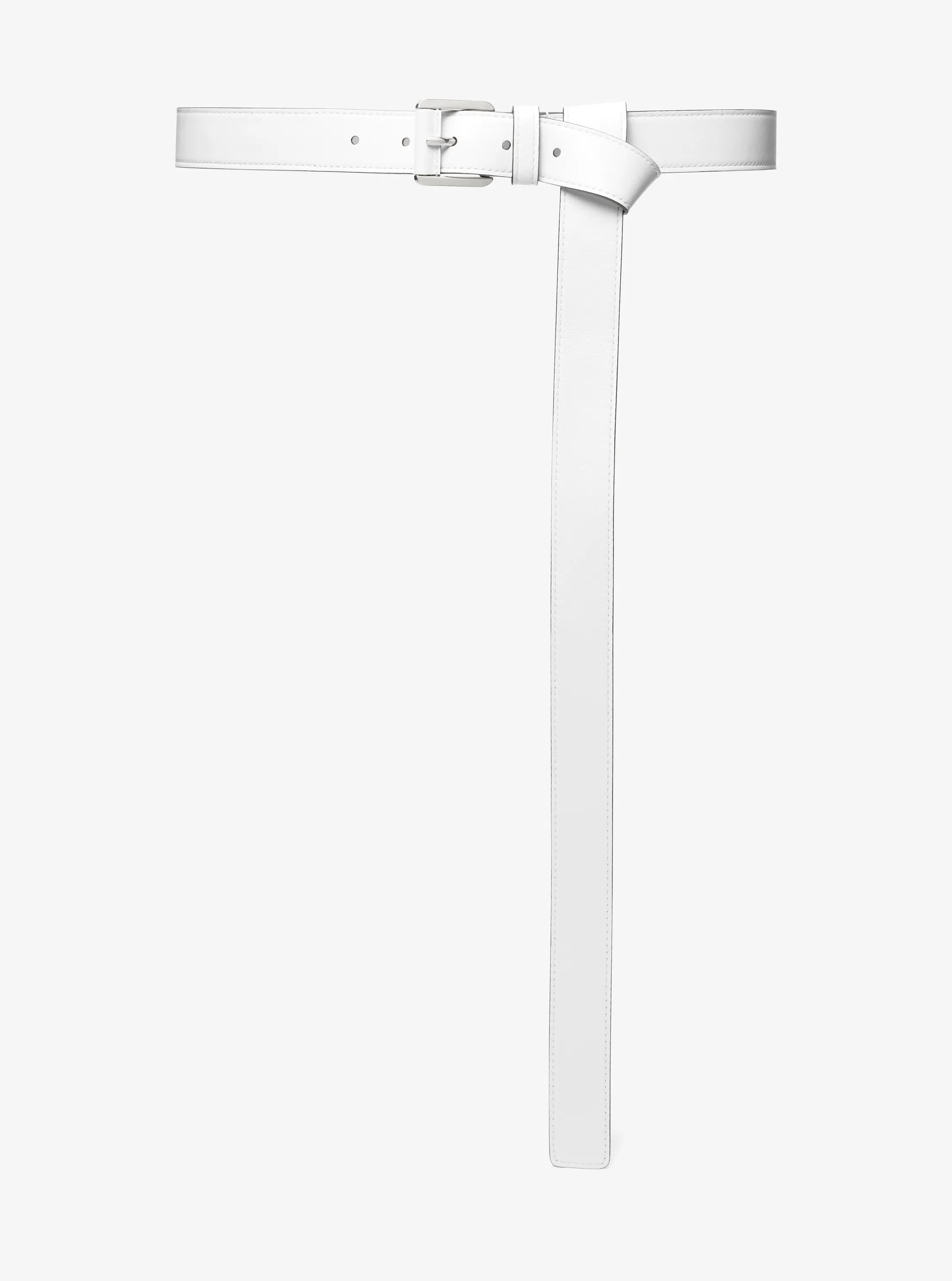 Jodi Leather Belt in OPTIC WHITE | Michael Kors