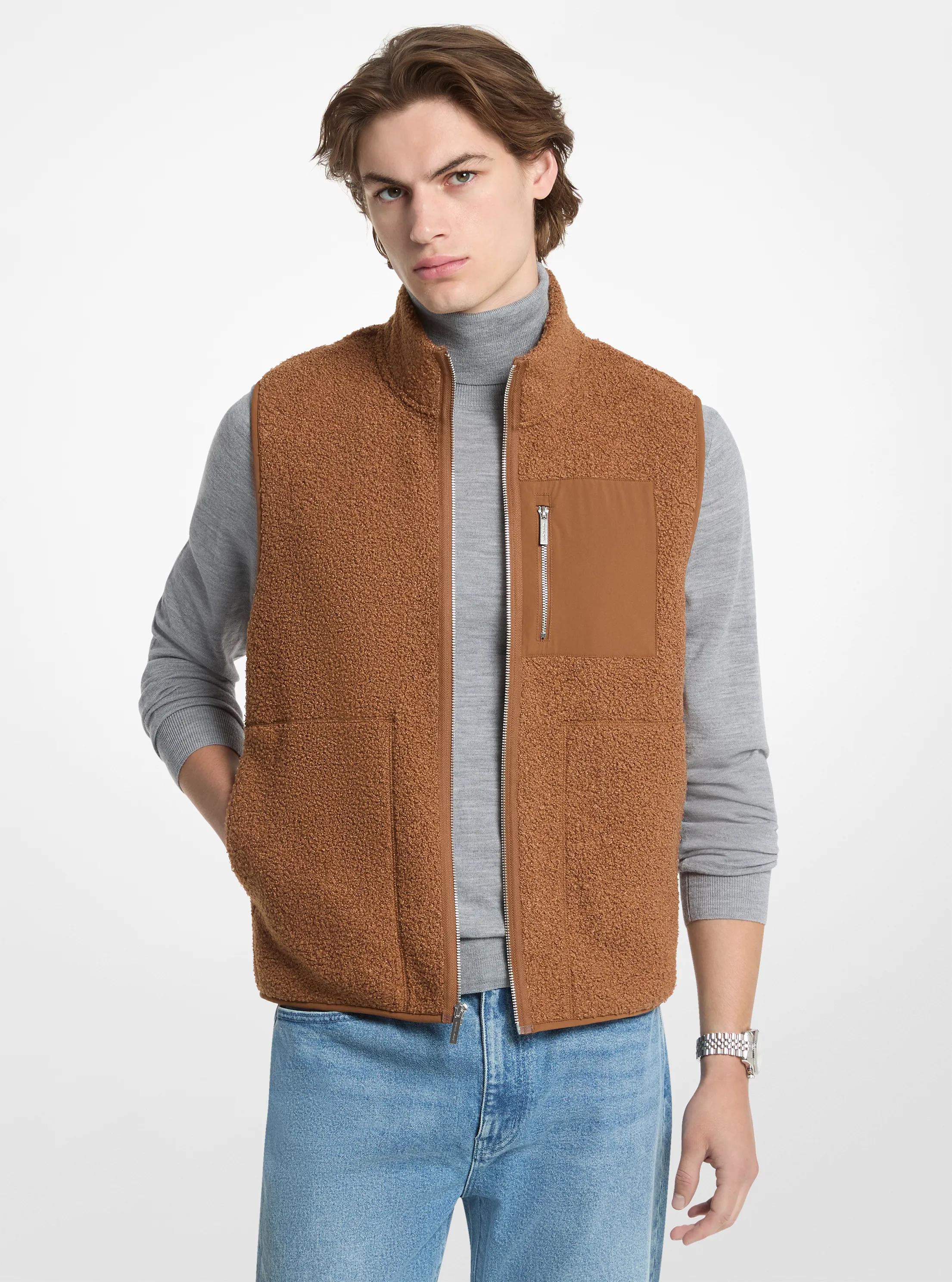 MK Gilet en maille bouclée - Marron - Michael Kors