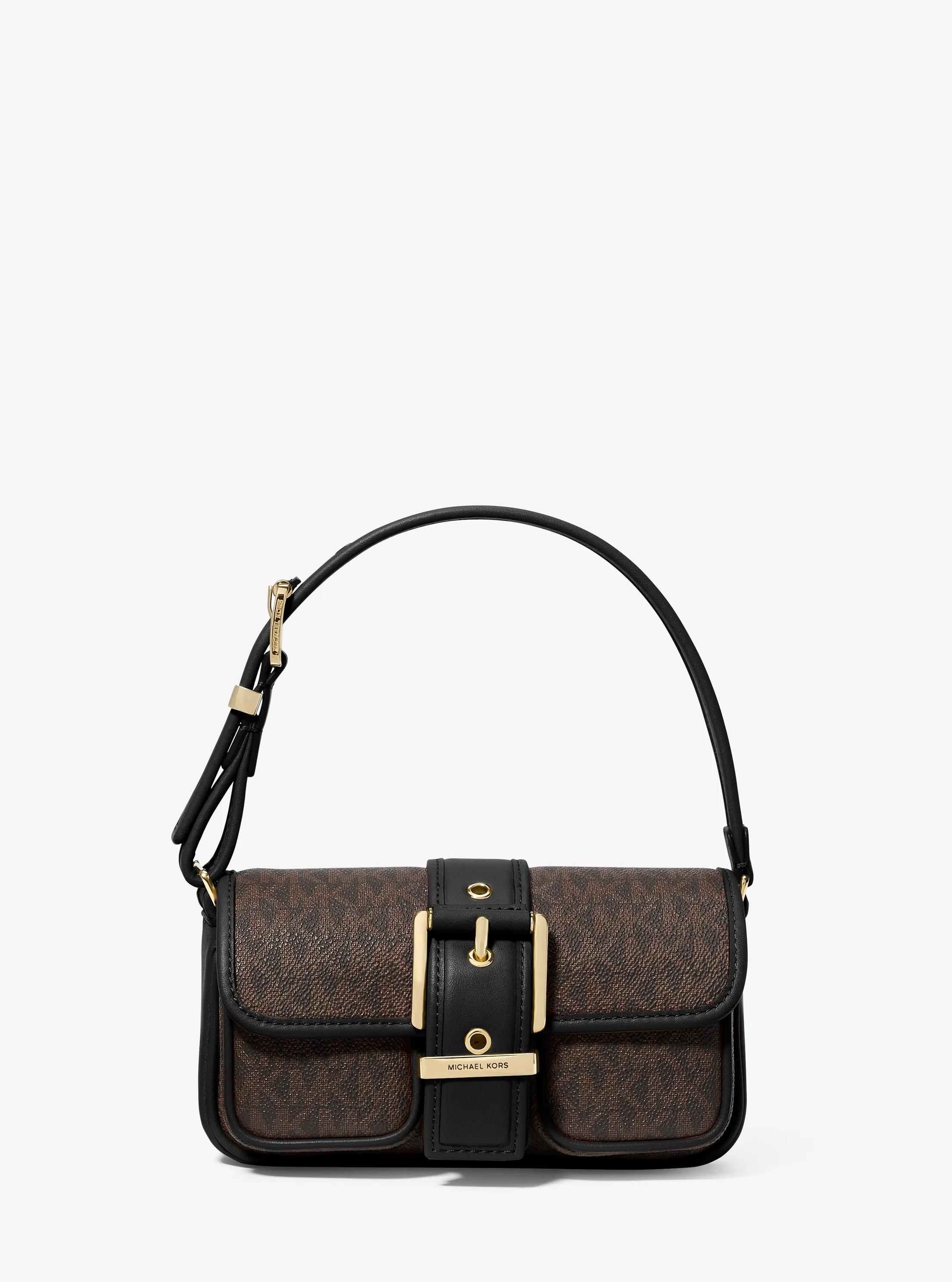 Colby Extra-Small Signature Logo Shoulder Bag in BROWN/BLK | Michael Kors