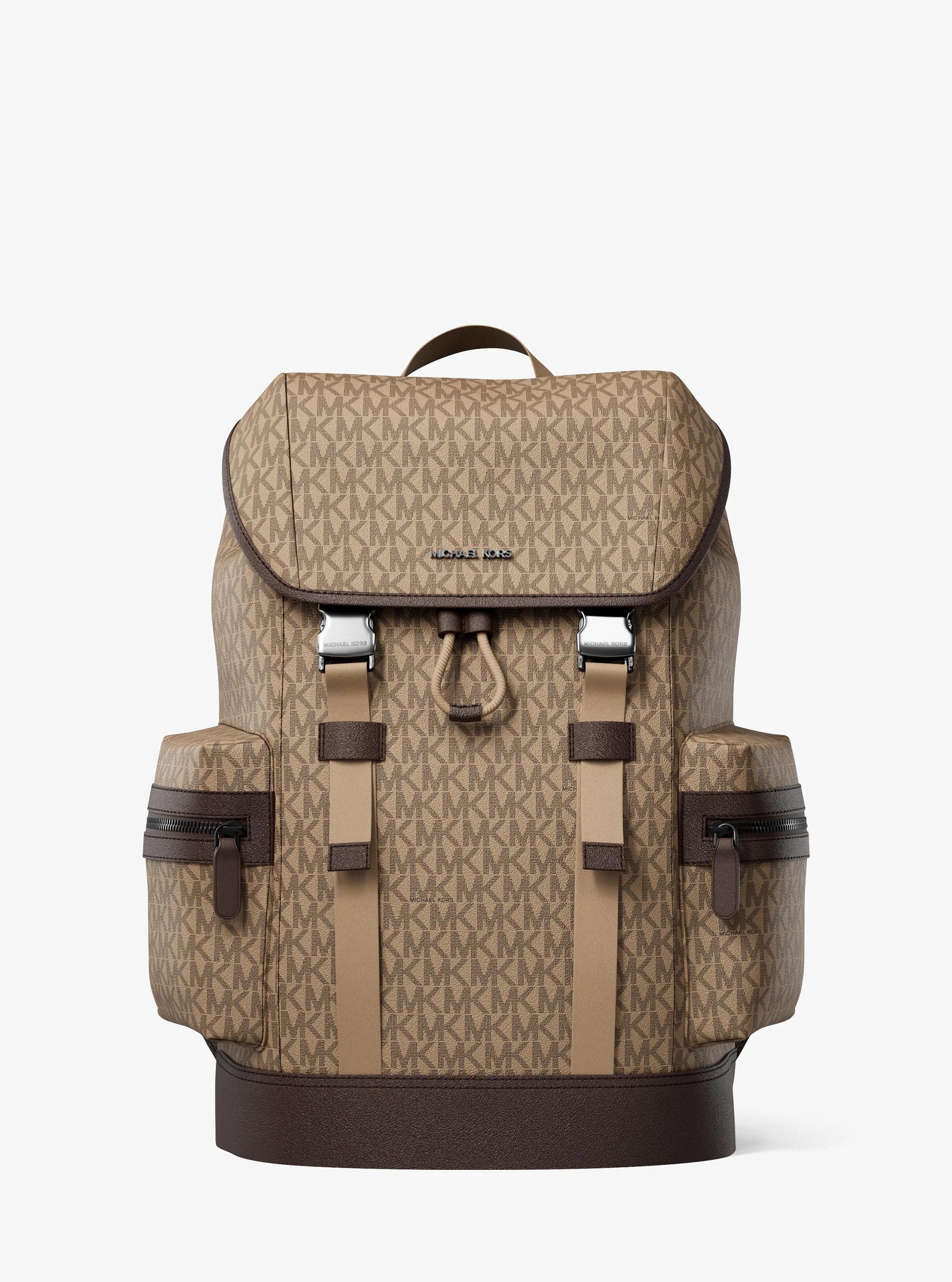 Cooper Signature Logo Backpack in CAMEL | Michael Kors