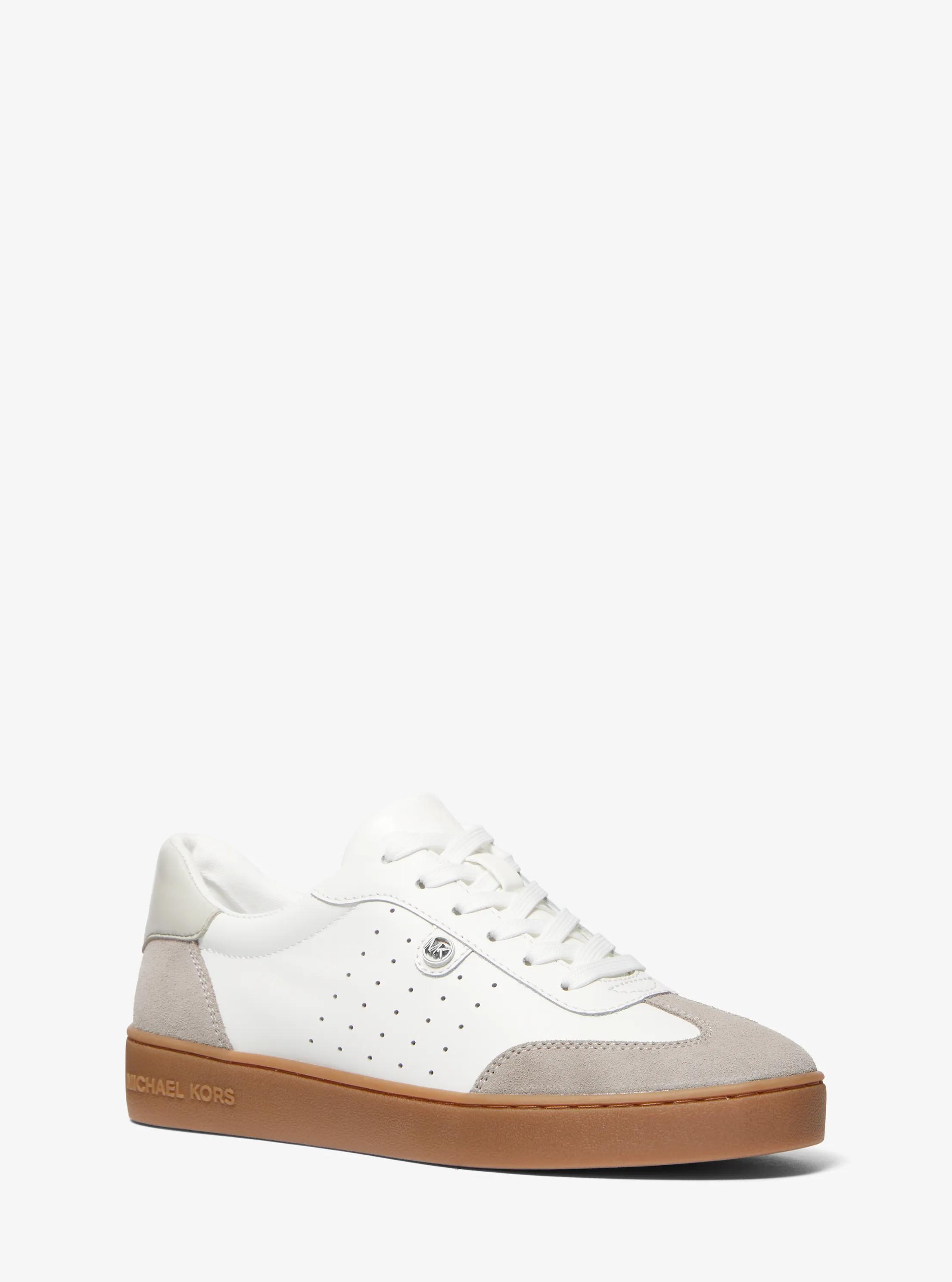 Scotty Leather Sneaker in ALUMINUM MLT | Michael Kors