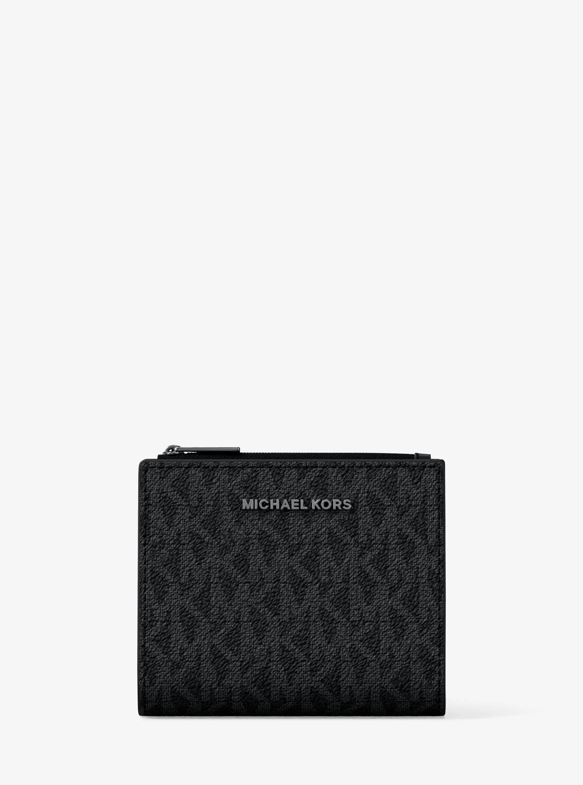 Hudson Signature Logo Wallet in BLACK | Michael Kors