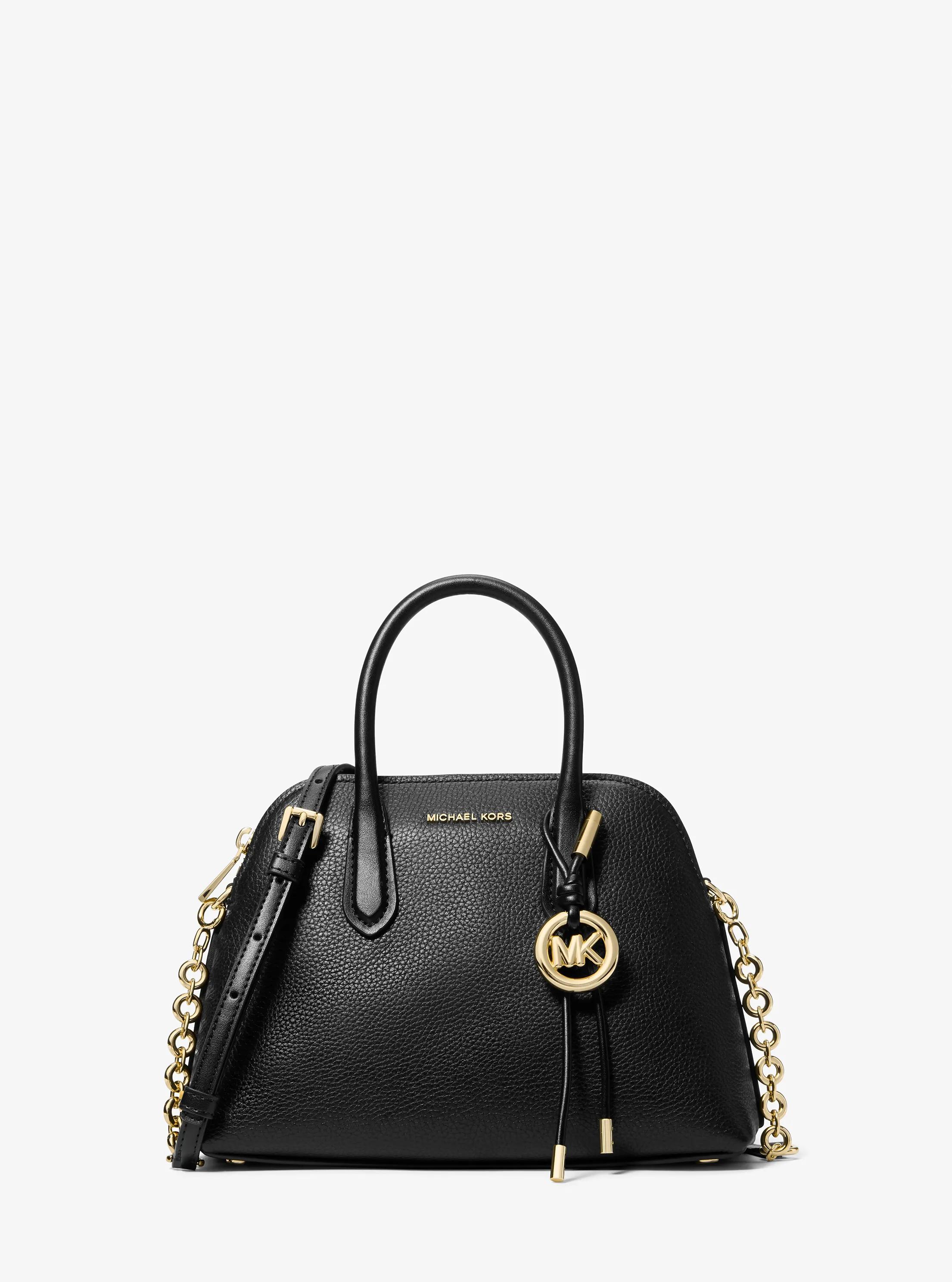 MK Sac Freddie de forme arrondie et de taille moyenne en cuir grainé - Noir - Michael Kors