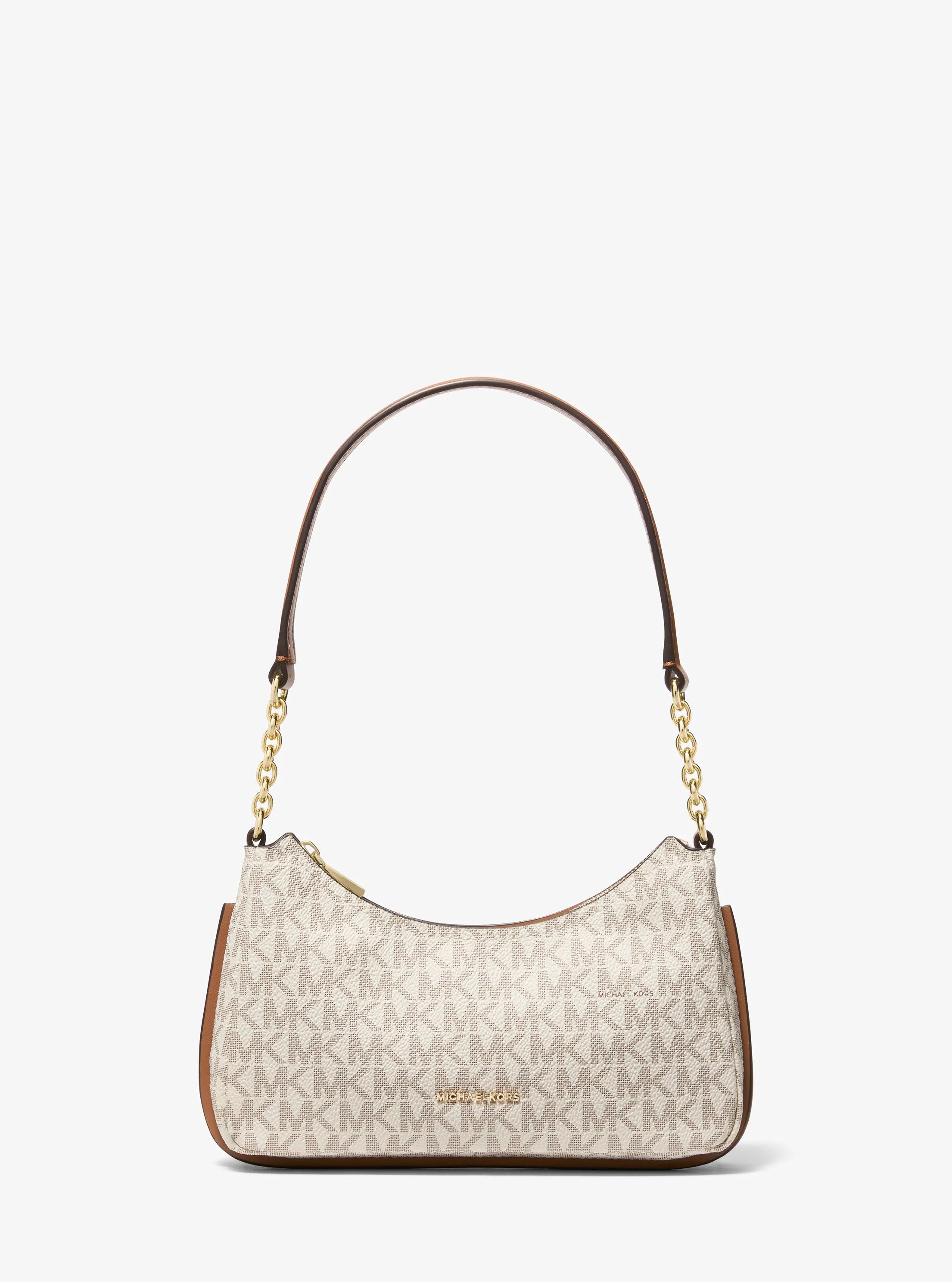 Nolita Extra-Small Signature Logo Chain Pochette in VANILLA/ACORN | Michael Kors