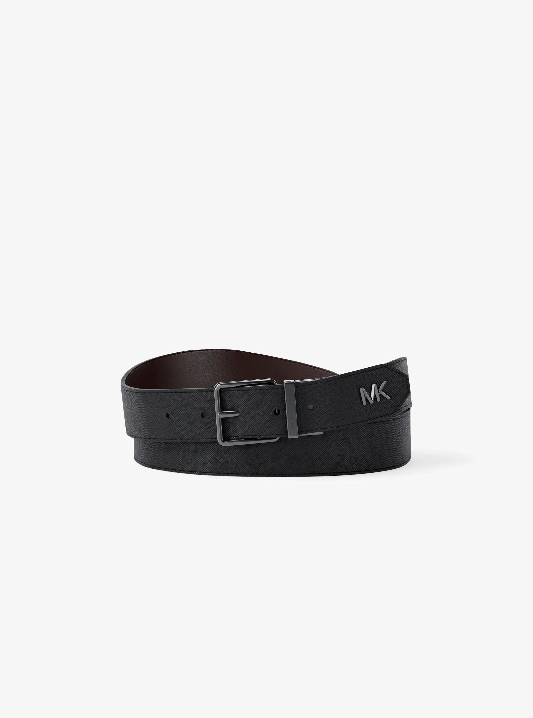 Leather Belt in BLACK | Michael Kors